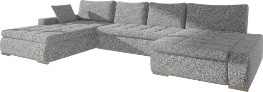 Cillo 5 seters U formet sovesofa med dobbeltdivan grå Cillo 5 seters U formet sovesofa med dobbeltdivan grå