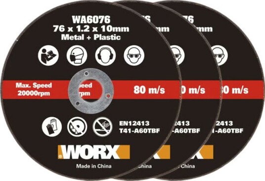 Worx WA6076.3 Metallkappeskiver 76 mm (For WX801 Chopper)