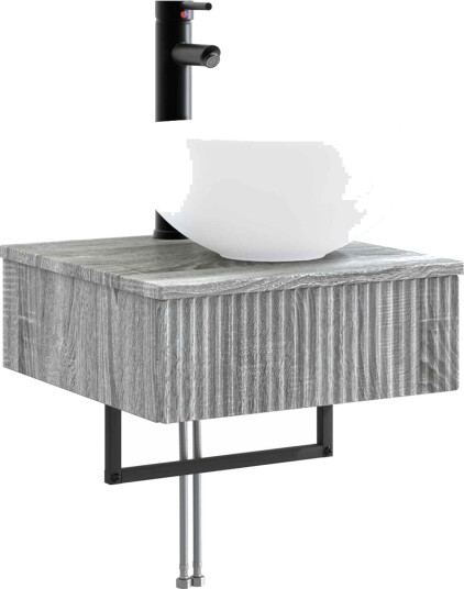  Vegghengt vask Grå Sonoma 40 x 41 x 40,5 cm Konstruert tre