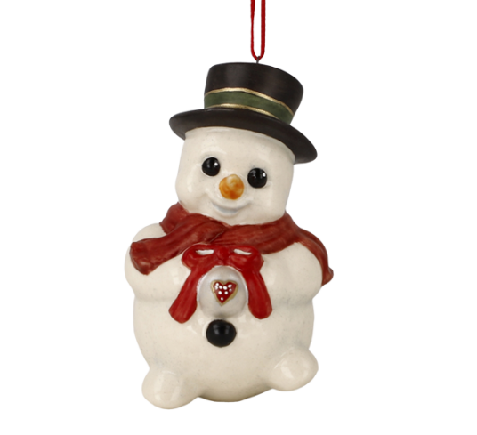 Snømann ornament Gustl 5 cm