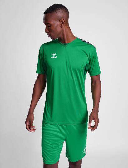 Hummel Hmlauthentic Pl Jersey S/S - Green - XL Hummel Hmlauthentic Pl Jersey S/S - Green - XL