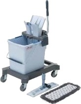 Rengøringsvogn/Sæt Gulv Ultraspeed Pro På Chassis Med 25Ltr Spand/Presse/Moppe,1 Sæt/Krt