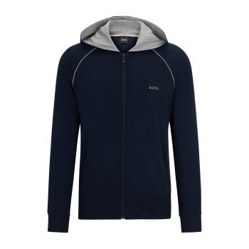 BOSS Mix and Match Hooded Jacket Mørkblå bomull X-Large Herre BOSS Mix and Match Hooded Jacket Mørkblå bomull X-Large Herre