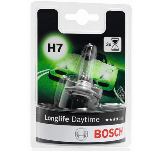 Bosch Longlife Daytime lyspære
stykkvis H7 1987301057