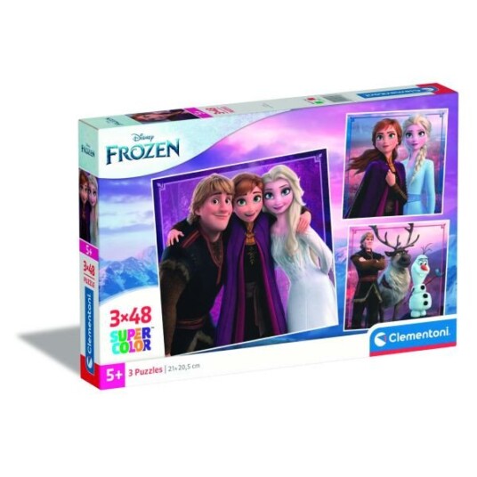 Clementoni SuperColor Puslespill 3x48 Brikker Frozen