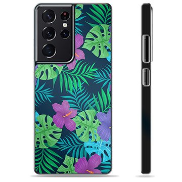 Samsung Galaxy S21 Ultra 5G Beskyttelsesdeksel Tropiske Blomster