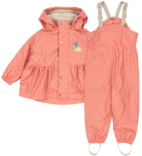 Konges Sløjd Regntøy M/u Seler/Fleece PU Rainy Palme and Konges Sløjd 5 år (110) Regntøy Rosa