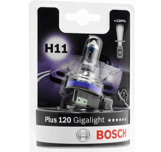 Bosch Gigalight Plus 120 lyspære
stykkvis H11 1987301133