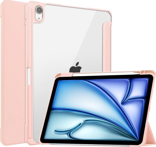 Trolsk Deksel med Stativfunksjon og Apple Pencil-plass iPad Air 11 (2024-2026) Rosa