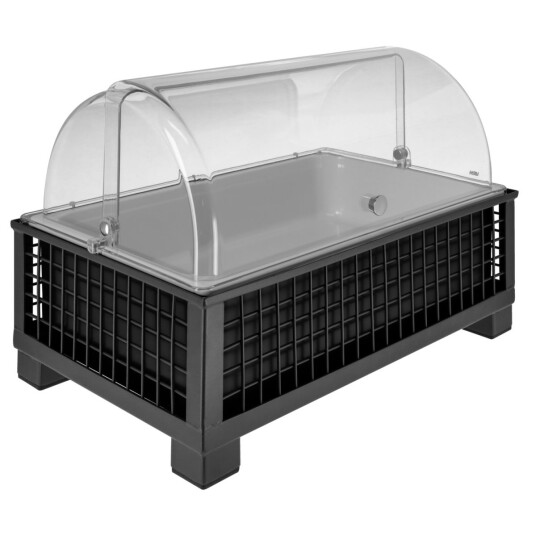 VEGA Buffetsystem komplett Portland 10 cm melamin hvit GN 1/1; Størrelse GN 1/1, 55.4x35.2x29.9 cm (LxBxH); Antrasitt/Transparent/Hvit; Rektangulær