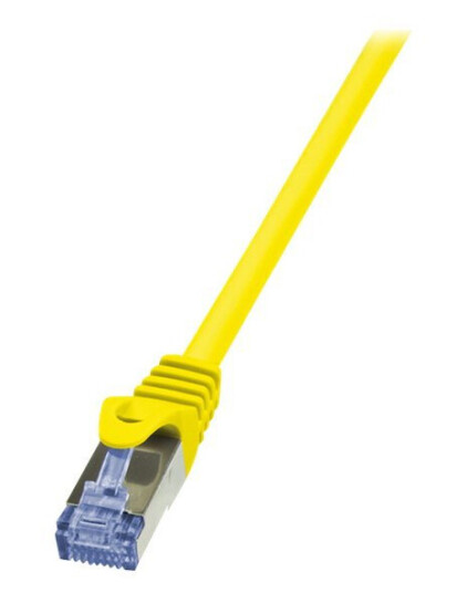 Logilink Primeline Koblingskabel Rj-45 Hann Til Rj-45 Hann 10 M Sftp Pimf Cat 6A Halogenfri Formstøpt Uten Hindringer Gul