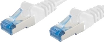 S Conn Cat6A S/FTP 1m hvit 75711 W