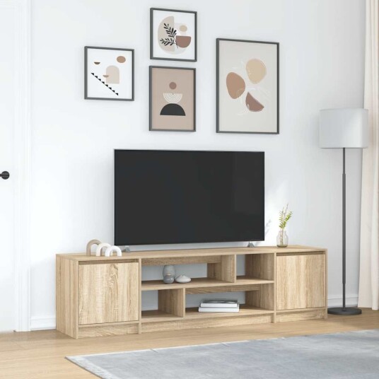 TV benk sonoma eik 188,5x41x50 cm konstruert tre