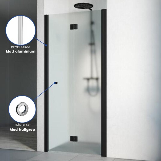 Macro Design Spirit Nisjedusj Vik Matt Aluminium / 720-755mm Ice Glass med Hullgrep