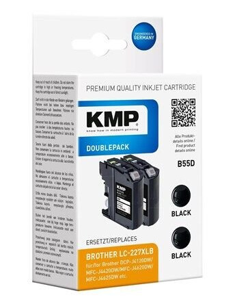 KMP Doublepack B55D - Blekkpatron Svart KMP Doublepack B55D - Blekkpatron Svart