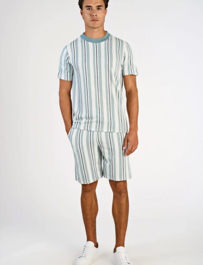 Lindbergh Striped Terry Shorts With Elastic W Multi/patterned L Lindbergh Striped Terry Shorts With Elastic W Multi/patterned L