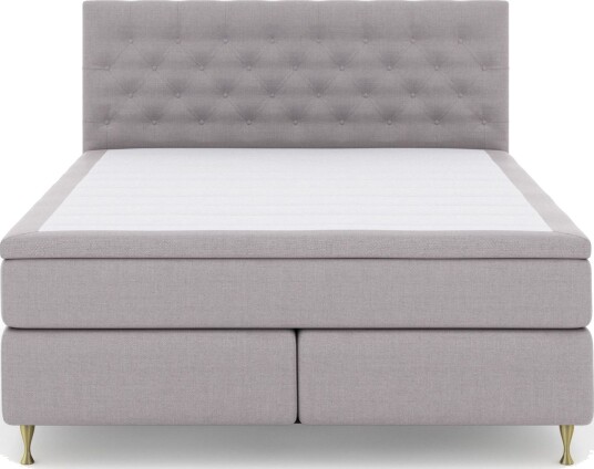 Select No 6 Komplett Sengepakke 210x210 F/M Lateks/Memory - Lysegrå/Gullben