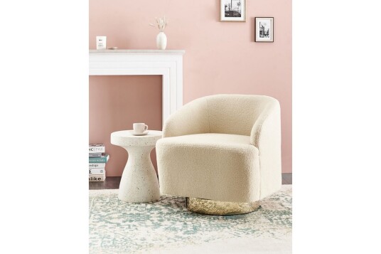 Lenestol Lavik Beige/Gull Beige/Gull