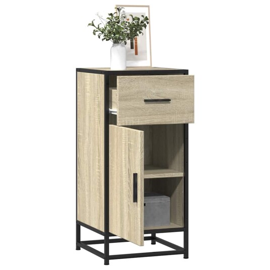 Skjenk sonoma eik 35,5x35x76 cm konstruert tre og metall 8721102840197