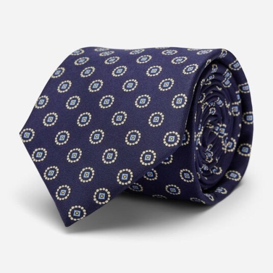 Ferner Jacobsen Silk Tie - Blue Fabric Blå OS
