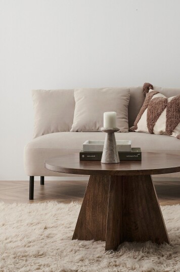 Ellos Home Sofabord Eskil Ø 80 cm Brun