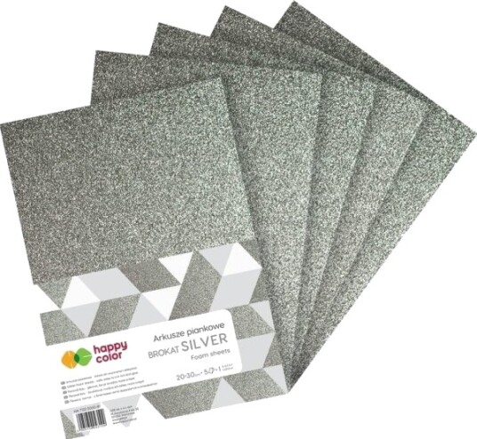 Happy Color Skumark A4 5 Stk. Glitter Sølv Happy Color
