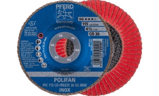 Pferd Pfc 115 Co Freeze 36 Sg Inox Metall 13300 Rpm 11,5 Cm 10 Stykker