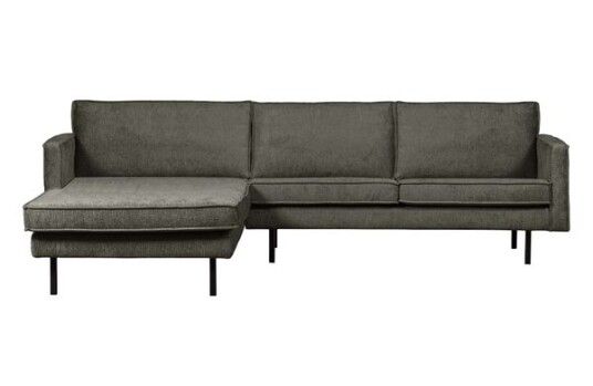 Bepurehome Rodeo Chaise Lounge Left Velvet frost