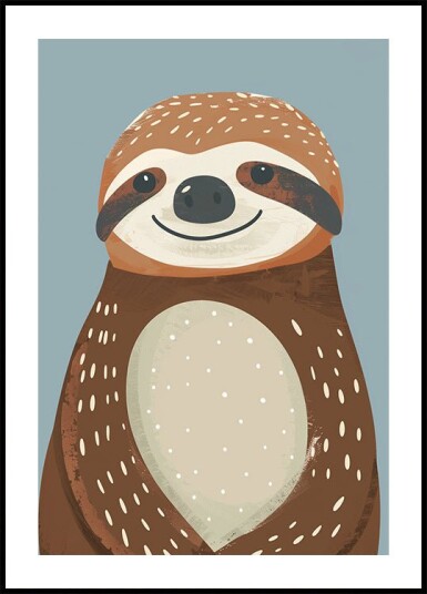 Happy Sloth Plakat Plakat / 70x100cm Happy Sloth Plakat Plakat / 70x100cm