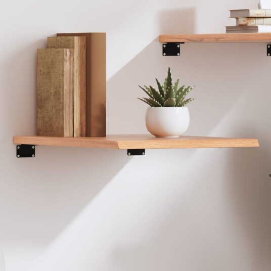 vidaXL Vegghylle lysebrun 40x50x2 cm behandlet heltre eik vidaXL Vegghylle lysebrun 40x50x2 cm behandlet heltre eik