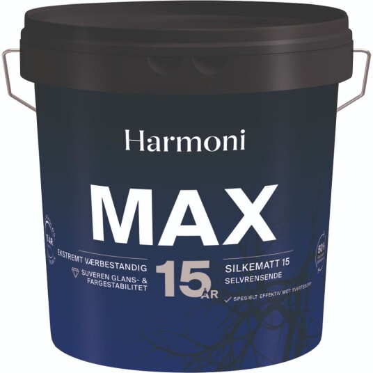 Harmoni Max Silkematt Hvit 2.7l Harmoni Max Silkematt Hvit 2.7l