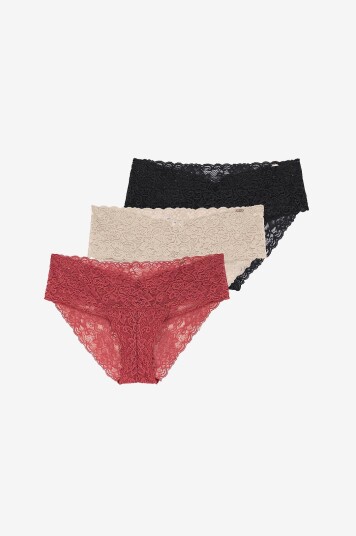 DORINA   Dametruser Lana Eco Brief 3 pakning   Rød