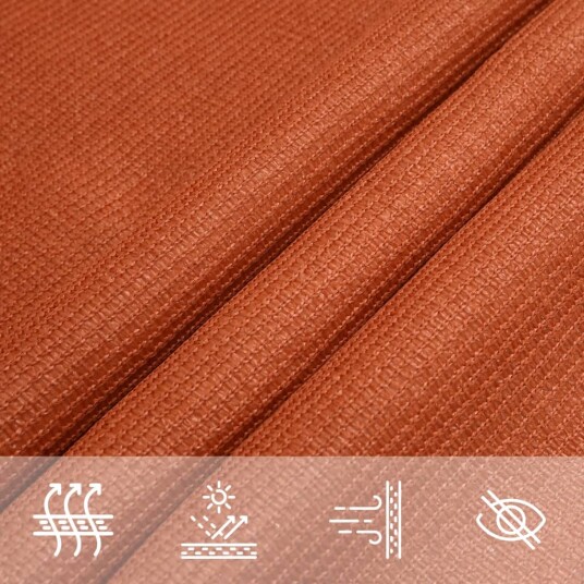 vidaXL Solseil 160 g/m² oransje 3,5x4,5 m HDPE