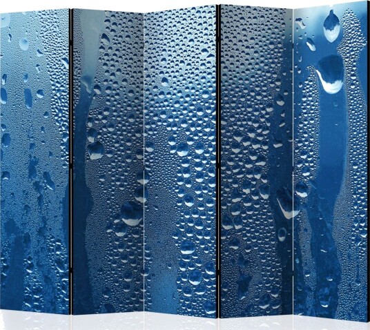 Romdeler - Water drops on blue glass II 225x172 - Artgeist sp. z o. o.