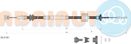 Clutchkabel ADRIAUTO 55.0161 Clutchkabel ADRIAUTO 55.0161