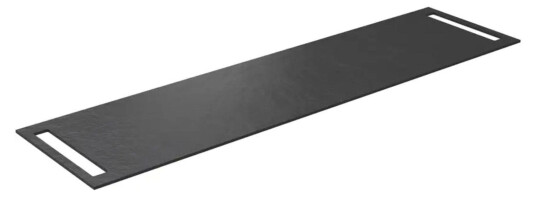Korsbakken Benkeplate HPL med 2 Side Håndkleholder Svart / Sider 180cm Korsbakken Benkeplate HPL med 2 Side Håndkleholder Svart / Sider 180cm