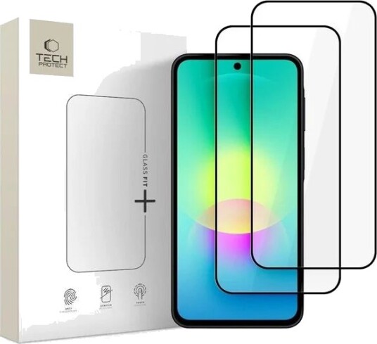 Tech-Protect Glass Fit+ 2-Pack Tempered Glass for Samsung Galaxy A27 5G Black