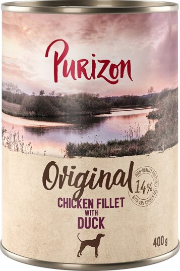 Purizon Våtfôr Adult Kornfri Med And Gulrot Og Bjørnebær Kyllingfilet 24 X 400 G