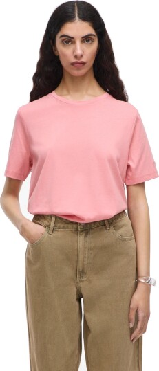 ROUGE EDIT Roupima Ss Emb. O Neck Tee   Pink   XS