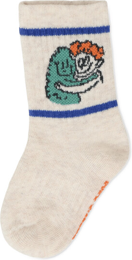 Bobo Choses Hug Hairy Monster Short Socks White 20/22