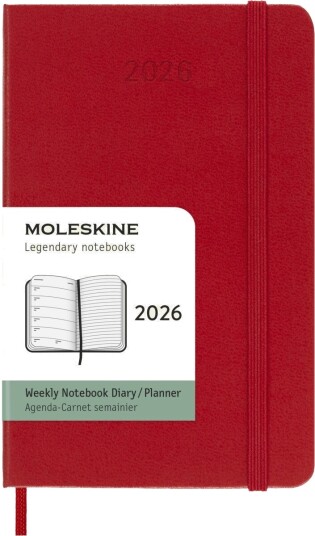 Moleskine Kalender Moleskine 2026 Hard P Uke Notat Rød