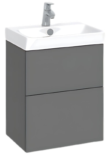Macro Design Crown Servantskap 2 Skuff- med Light 70 Servant Antrasitt / 45cm Plain/push-open