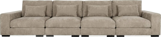 Dubai 4 seters sofa ekstra dyp i Chenille   Brun