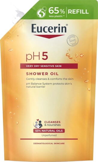 Eucerin pH5 Shower Oil Refill uparfymert 400 ml Eucerin pH5 Shower Oil Refill uparfymert 400 ml