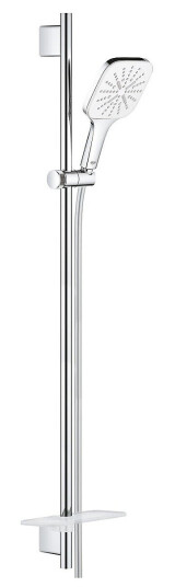 Grohe Rainshower SmartActive Cube 130 900 mm, med 3 stråletyper, Månehvit/Krom