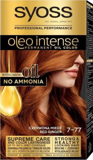 Syoss SYOSS_Oleo Intens permanent farge hårfarge med oljer 7-77 Red Copper Syoss SYOSS_Oleo Intens permanent farge hårfarge med oljer 7-77 Red Copper