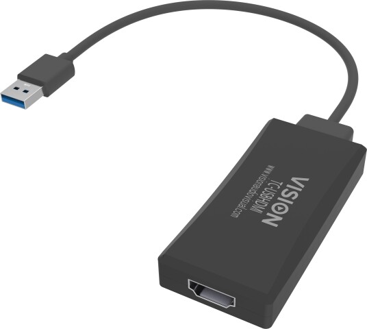 Vision - Ekstern Videoadapter - Usb 3.0 - Hdmi - Svart - Løsvekt