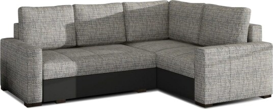 Seksjon Eltap Corona 235x162x90 cm Berlin 01 Soft 11 Grå Svart Høyre