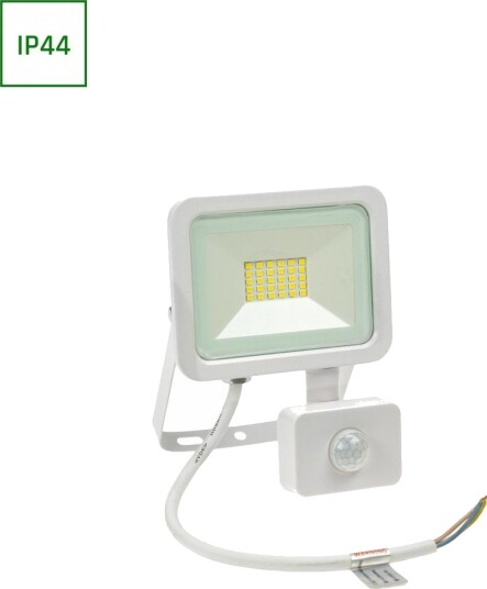 Spectrum 20W lyskaster med sensor IP44 varmhvit hvit med sensor Kulør : Varm