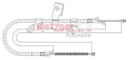 Tautrekk, håndbremse METZGER 17.1071